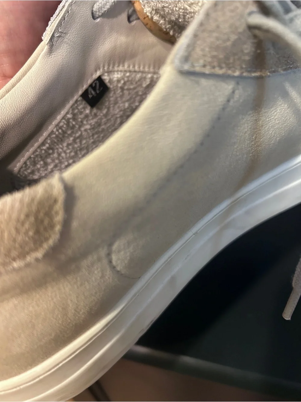 P448 Suede Low-Top Sneakers in Beige Gray